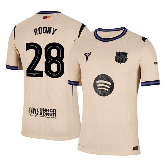 ROONY #28 Barcelone Extérieur Maillot 2025/26 Jaune Joueur - UCL