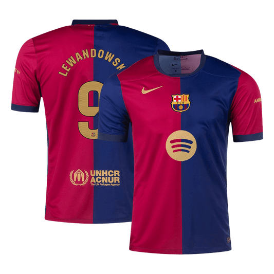 LEWANDOWSKI #9 Barcelone Domicile Maillot 2024/25 Spotify Logo Without Text - Super - Mon Maillot Foot Store