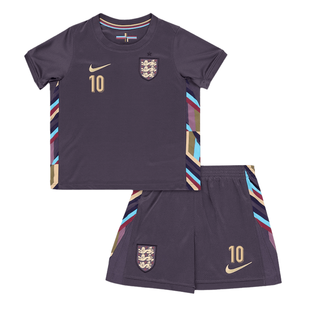 Maillot de Foot BELLINGHAM #10 Angleterre Extérieur Maillot Kit 2024 Enfant
