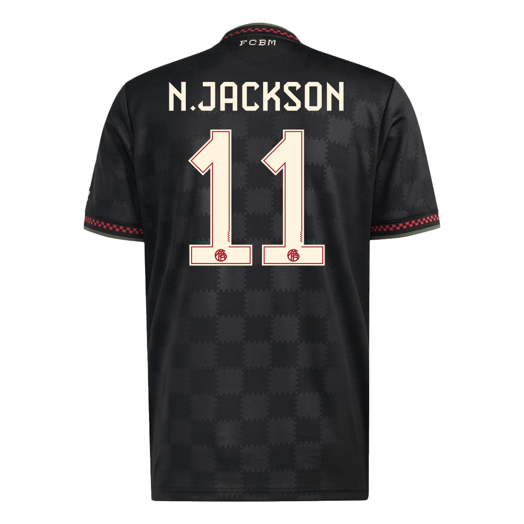 N.JACKSON #11 München Derde Thuisshirt 2025/26 Zwart