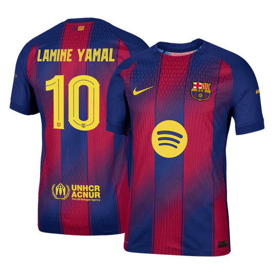 LAMINE YAMAL #10 Barcelone Domicile Maillot 2025/26 Authentique - UCL
