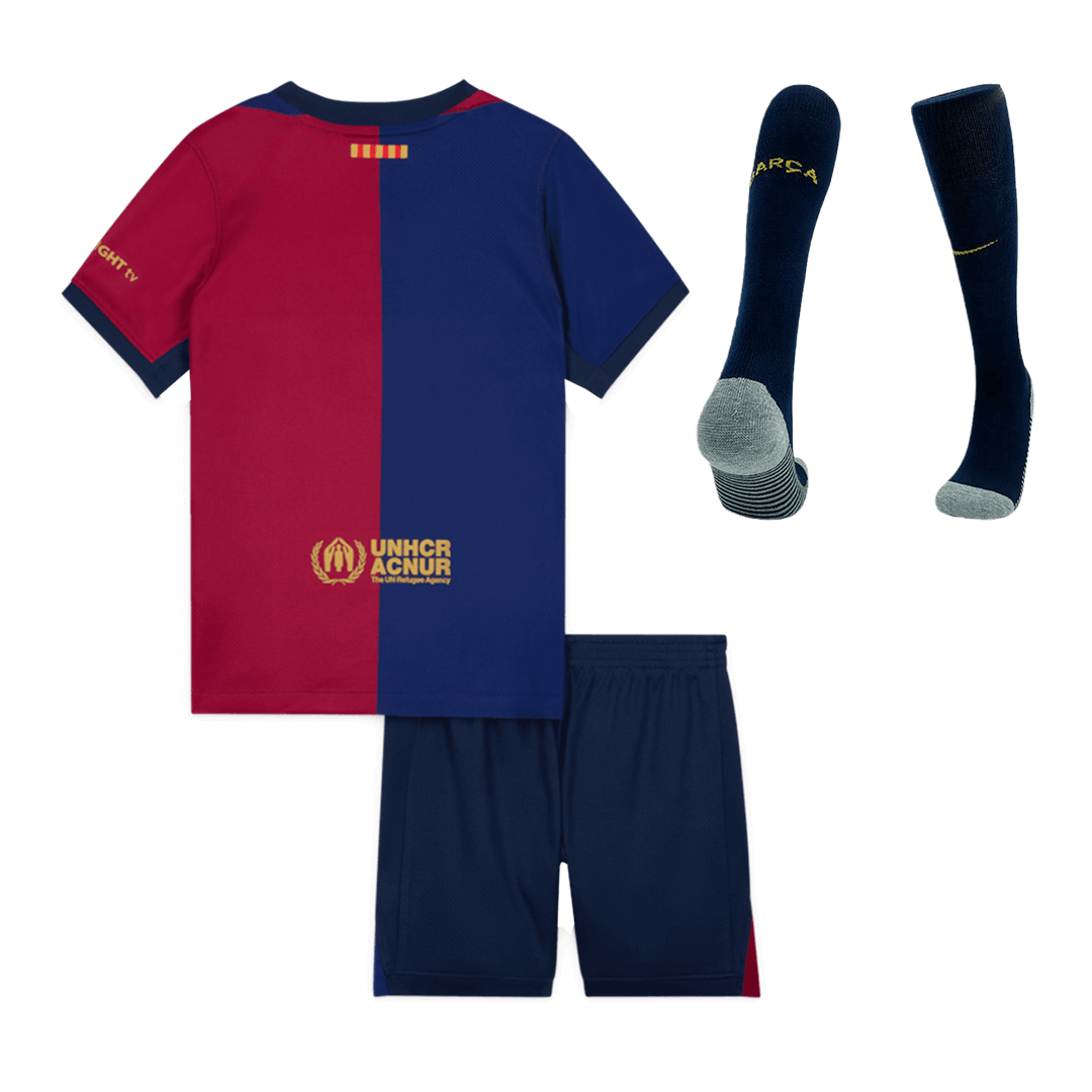 Barcelone Domicile Maillot Kit 2024/25 - Spotify Logo Without Text Enfant - Mon Maillot Foot Store