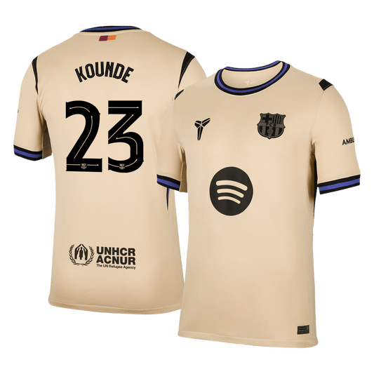 KOUNDE #23 Barcelone Extérieur Maillot 2025/26 Jaune - UCL