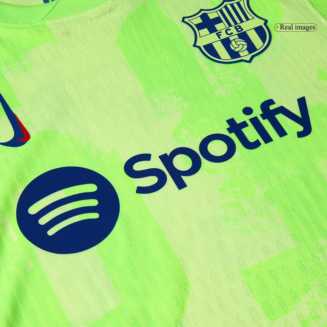 LAMINE YAMAL #19 Barcelone Third Maillot 2024/25 Authentique - UCL(Spotify Logo Without Text) - Mon Maillot Foot Store