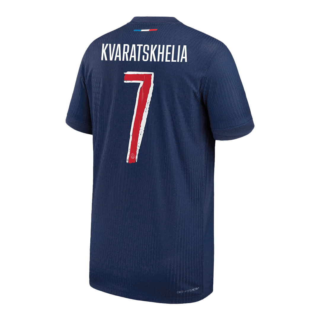 KVARATSKHELIA #7 Paris Saint-Germain Home Maillot 2024/25 Authentique - UCL