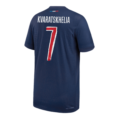 KVARATSKHELIA #7 Paris Saint-Germain Home Maillot 2024/25 Authentique - UCL