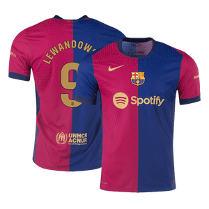 LEWANDOWSKI #9 Barcelone Domicile Maillot 2024/25 Authentique