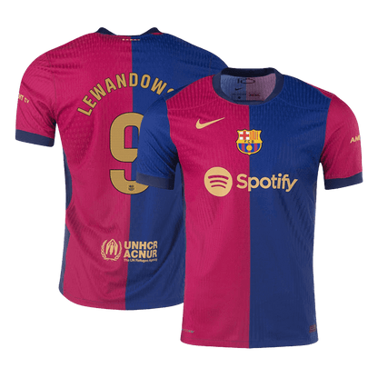 LEWANDOWSKI #9 Barcelone Domicile Maillot 2024/25 Authentique - Mon Maillot Foot Store