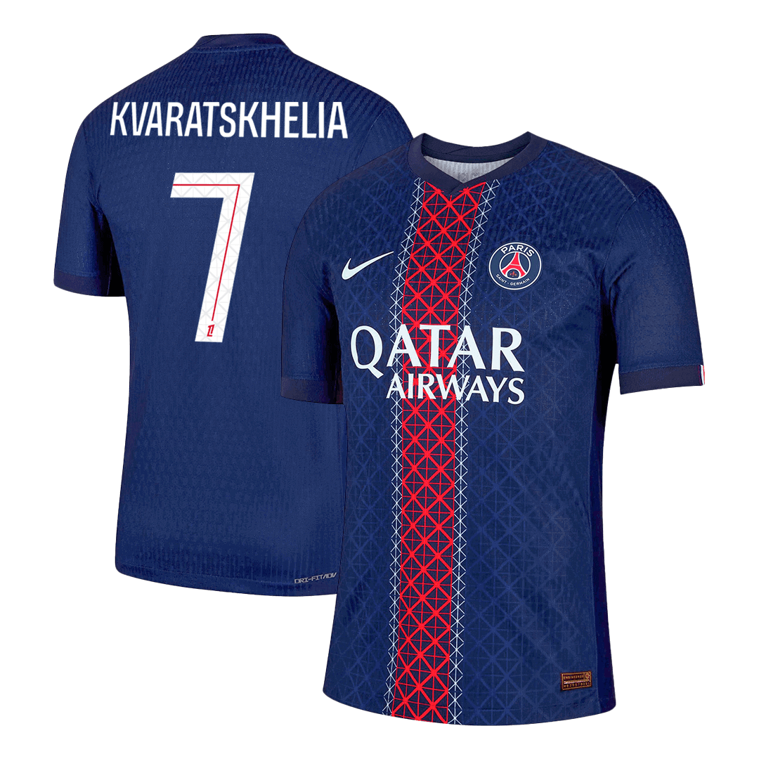 KVARATSKHELIA #7 Paris Saint-Germain Domicile Maillot 2025/26 Authentique
