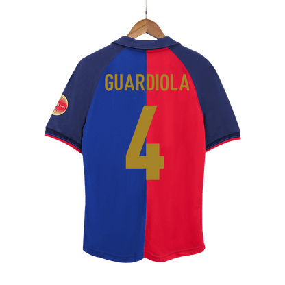 GUARDIOLA #4 Vintage Barcelona Domicile Maillot 1999/00-100th Anniversaire