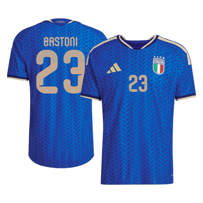 BASTONI #23 Italie Domicile Maillot Coupe du Monde 2026 Bleu Joueur