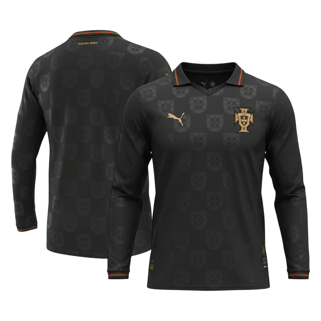 Portugal Maillot Manches Longues - Coupe du Monde 2026 Noir