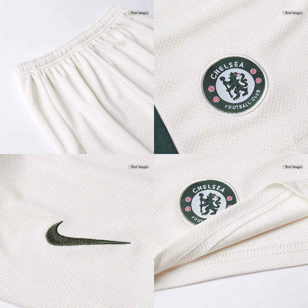 Chelsea Extérieur Maillot Kit 2025/26 Junior Blanc
