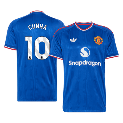 CUNHA #10 Manchester United Extérieur Maillot 2026/27 Bleu Joueur