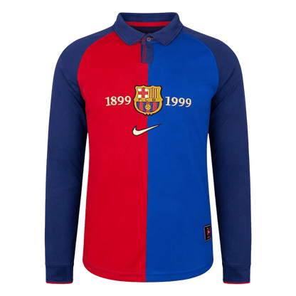 Retro Barcelona Special Thuisshirt Lange Mouwen 1999/00 Rood