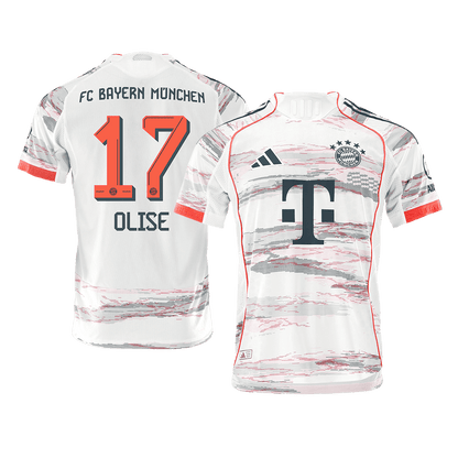 OLISE #17 Munich Extérieur Maillot 2025/26 Blanc Joueur