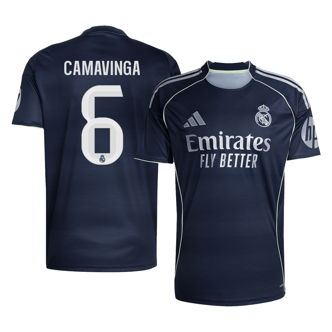CAMAVINGA #6 Real Madrid Extérieur Maillot 2025/26 Bleu marine