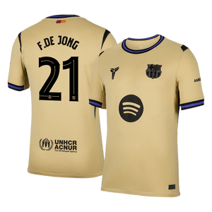 F.DE JONG #21 Barcelone Extérieur Maillot 2025/26 Jaune - UCL