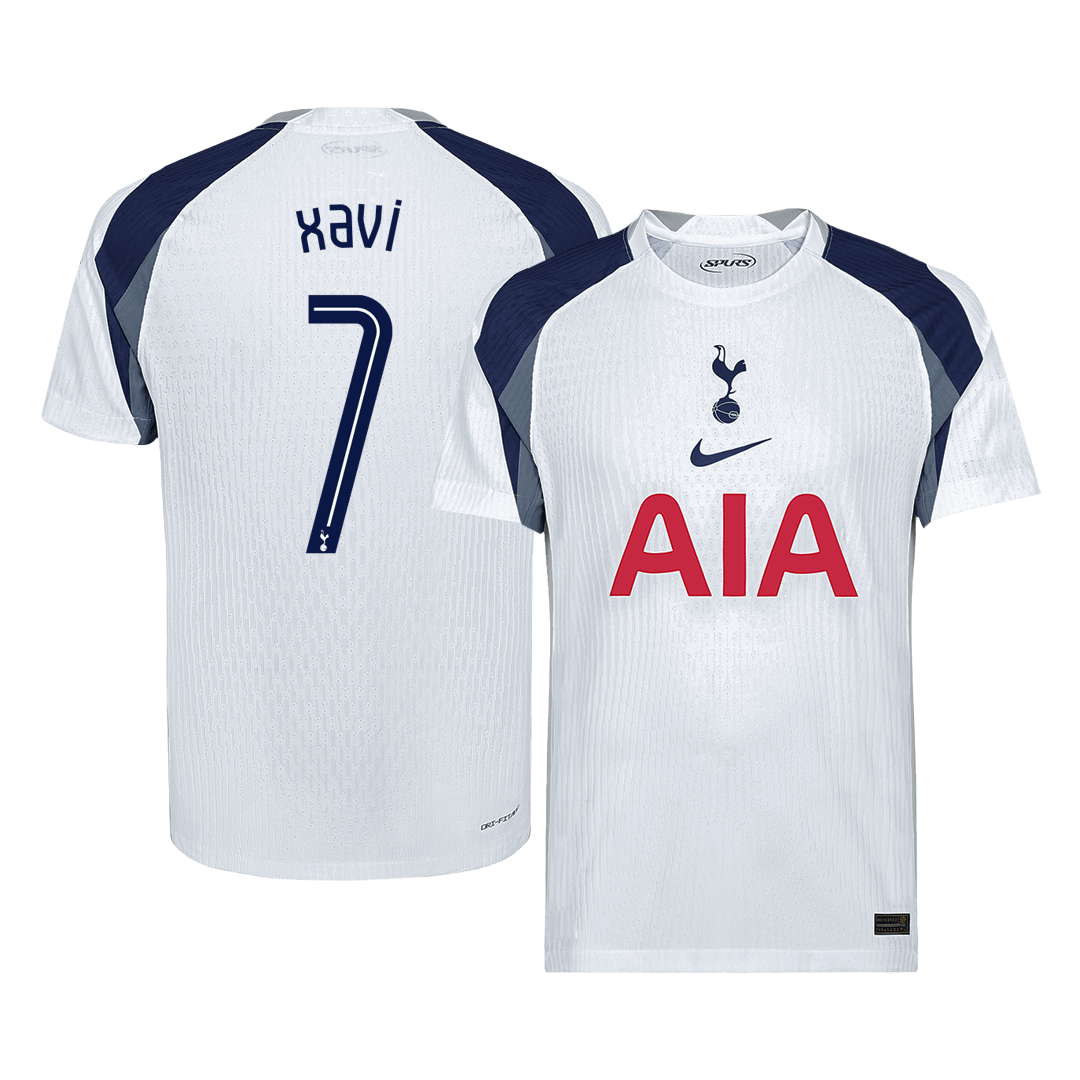 XAVI #7 Tottenham Hotspur Domicile Maillot 2025/26 Blanc Authentique - UCL