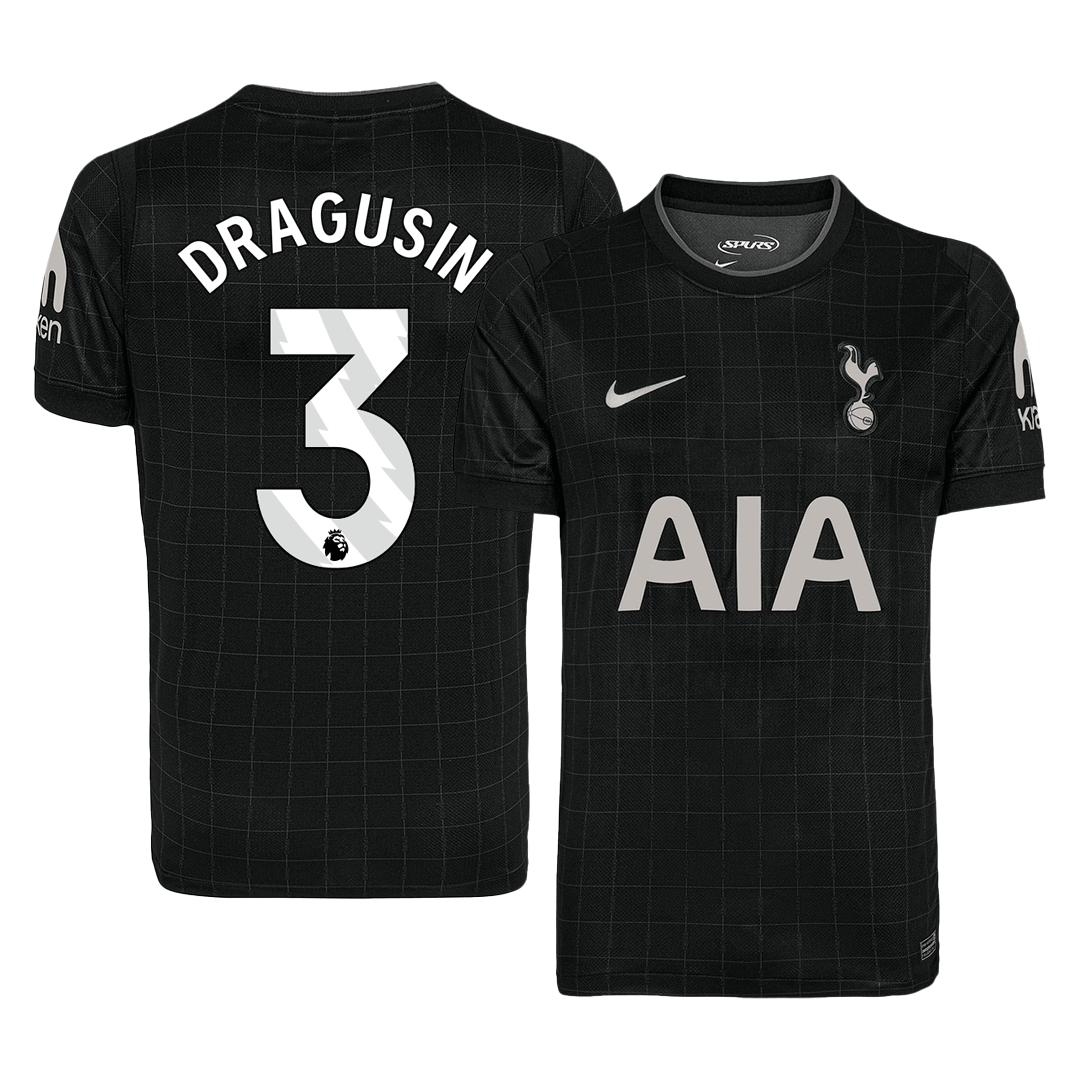 DRAGUSIN #3 Tottenham Hotspur Extérieur Maillot 2025/26 Noir