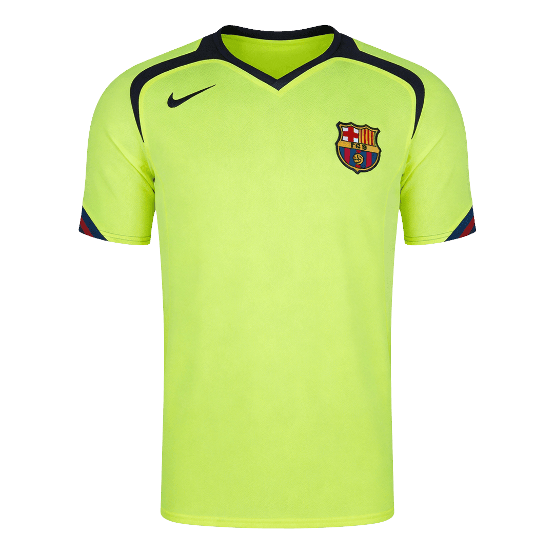 Retro Barcelona Uitshirt 2005/06 Neon Groen