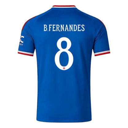 B. FERNANDES #8 Manchester United Extérieur Maillot 2026/27 Bleu - UCL