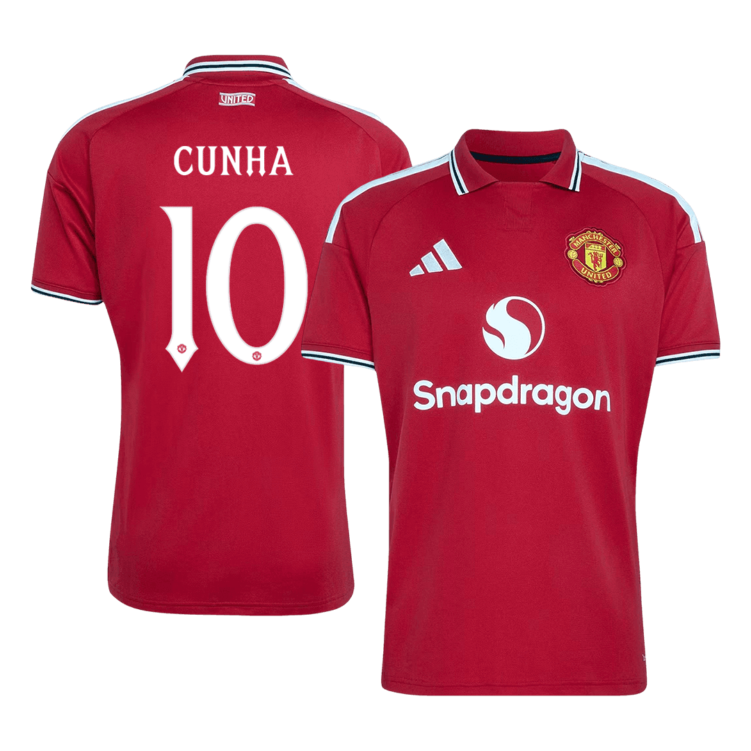 CUNHA #10 Manchester United Domicile Maillot 2026/27 Rouge - UCL