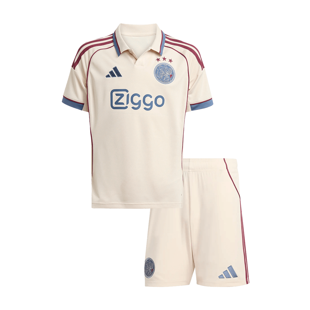 Ajax Third Maillot Kit 2025/26 Enfant Blanc