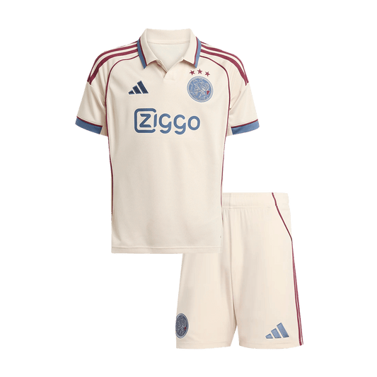 Ajax Third Maillot Kit 2025/26 Enfant Blanc