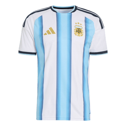 Argentinië Thuisshirt Wereldkampioenschap 2026 Blauw&Wit Speler Grote Maat