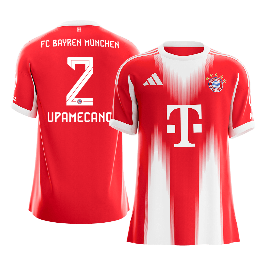 UPAMECANO #2 München Thuisshirt 2025/26 Rood - Super