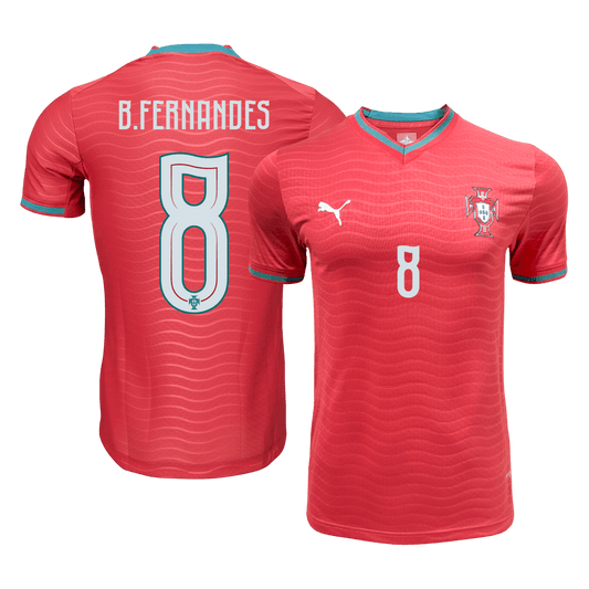 B.FERNANDES #8 Portugal Domicile Maillot - Coupe du Monde 2026 Rouge Joueur