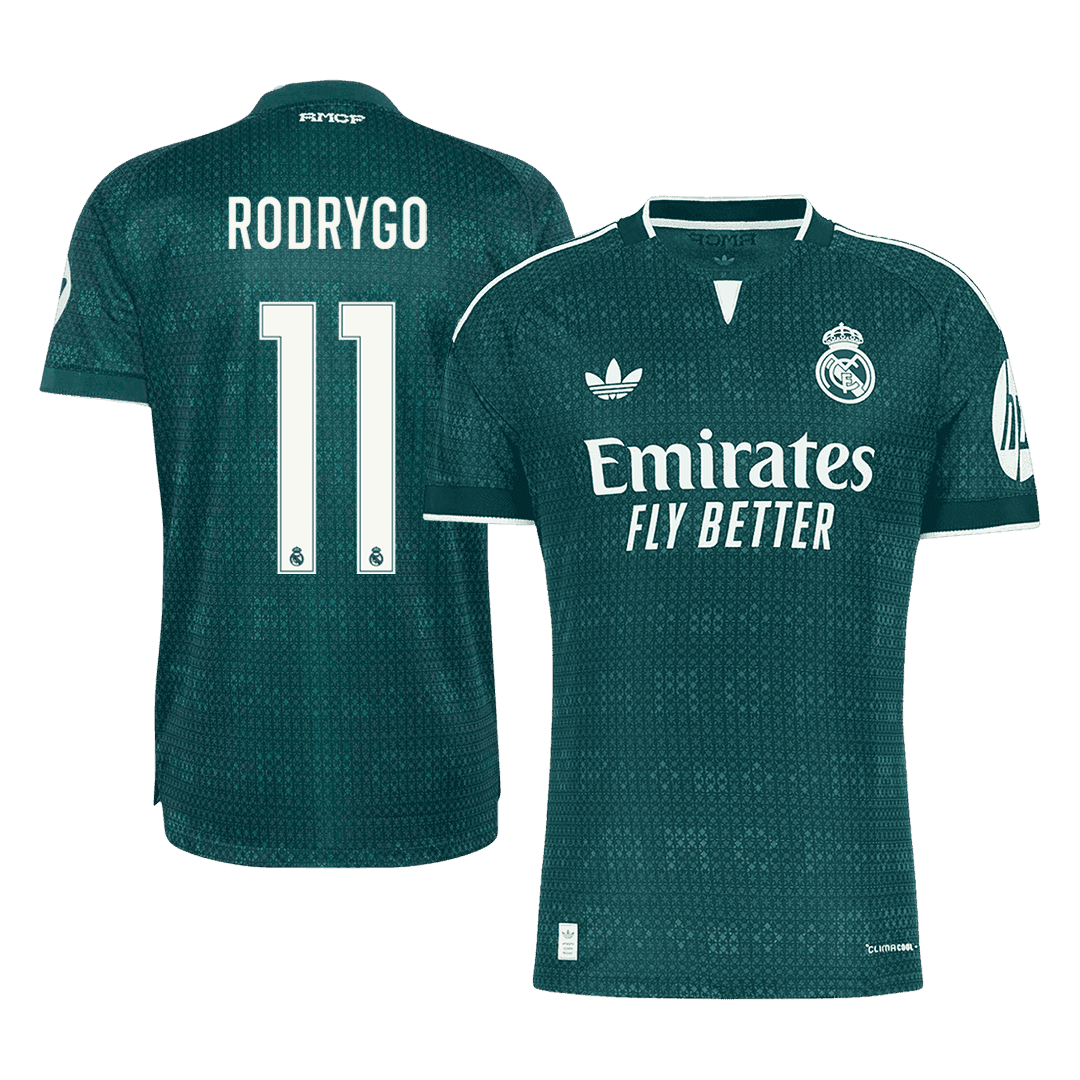 RODRYGO #11 Real Madrid Extérieur Maillot 2026/27 Vert Joueur