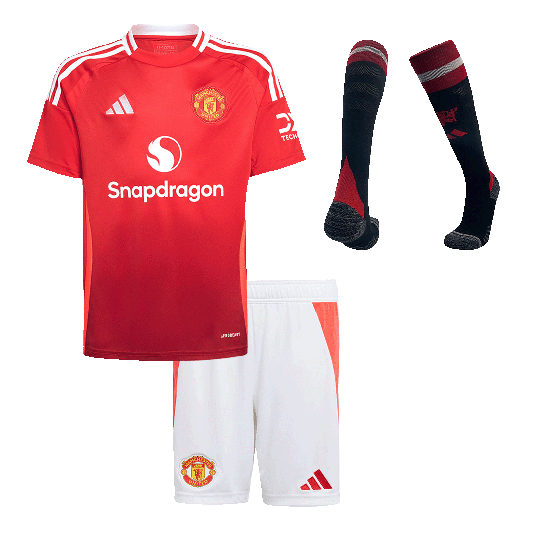 Manchester United Domicile Maillot Kit 2024/25 Enfant - Mon Maillot Foot Store