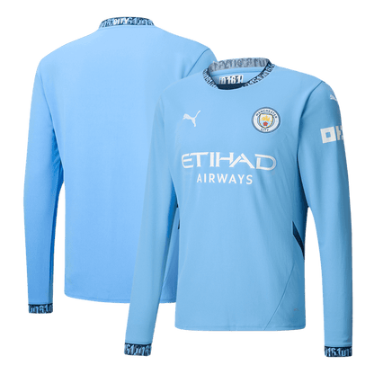 Manchester City Domicile Maillot Manches Longues 2024/25 Grande Taille