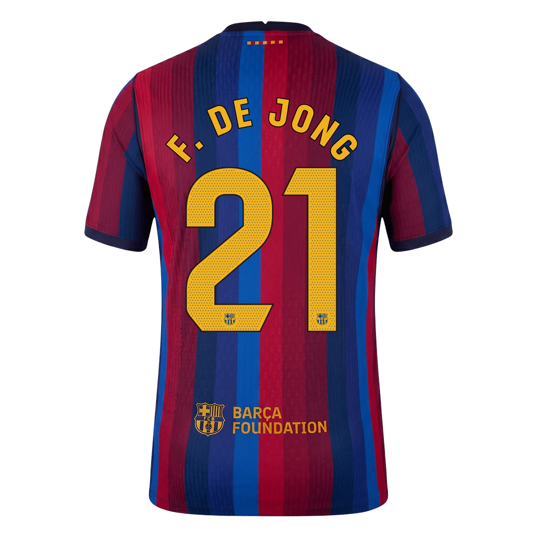 F. DE JONG #21 Barcelone Domicile Maillot 2026/27 Rouge&Bleu Joueur