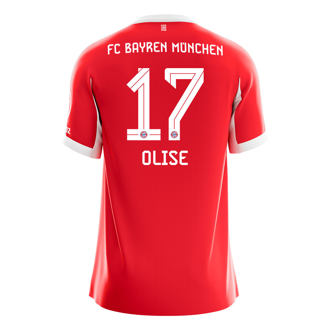 OLISE #17 München Thuis Shirt 2025/26 Rood - Geweldig