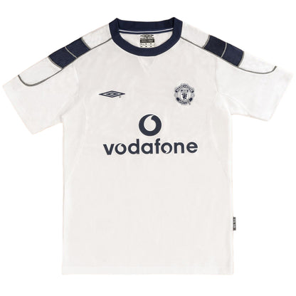 Retro BECKHAM #7 Manchester United Uitshirt 2000/01 Wit