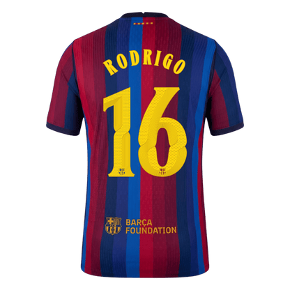 RODRIGO #16 Barcelone Domicile Maillot 2026/27 Rouge&Bleu Joueur - UCL