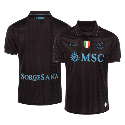 Naples Third Maillot 2025/26 Noir Authentique Grande Taille