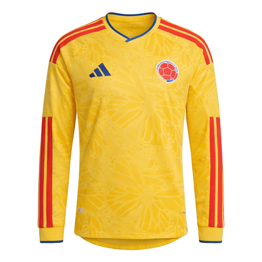 Colombie Domicile Maillot Manches Longues - Coupe du Monde 2026 Jaune Grande Taille