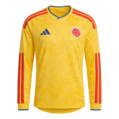 Colombie Domicile Maillot Manches Longues - Coupe du Monde 2026 Jaune Grande Taille