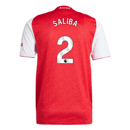 SALIBA #2 Arsenal Domicile Maillot 2025/26 Rouge Authentique