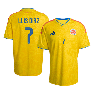 LUIS DíAZ #7 Colombie Domicile Maillot Coupe du Monde 2026 Jaune