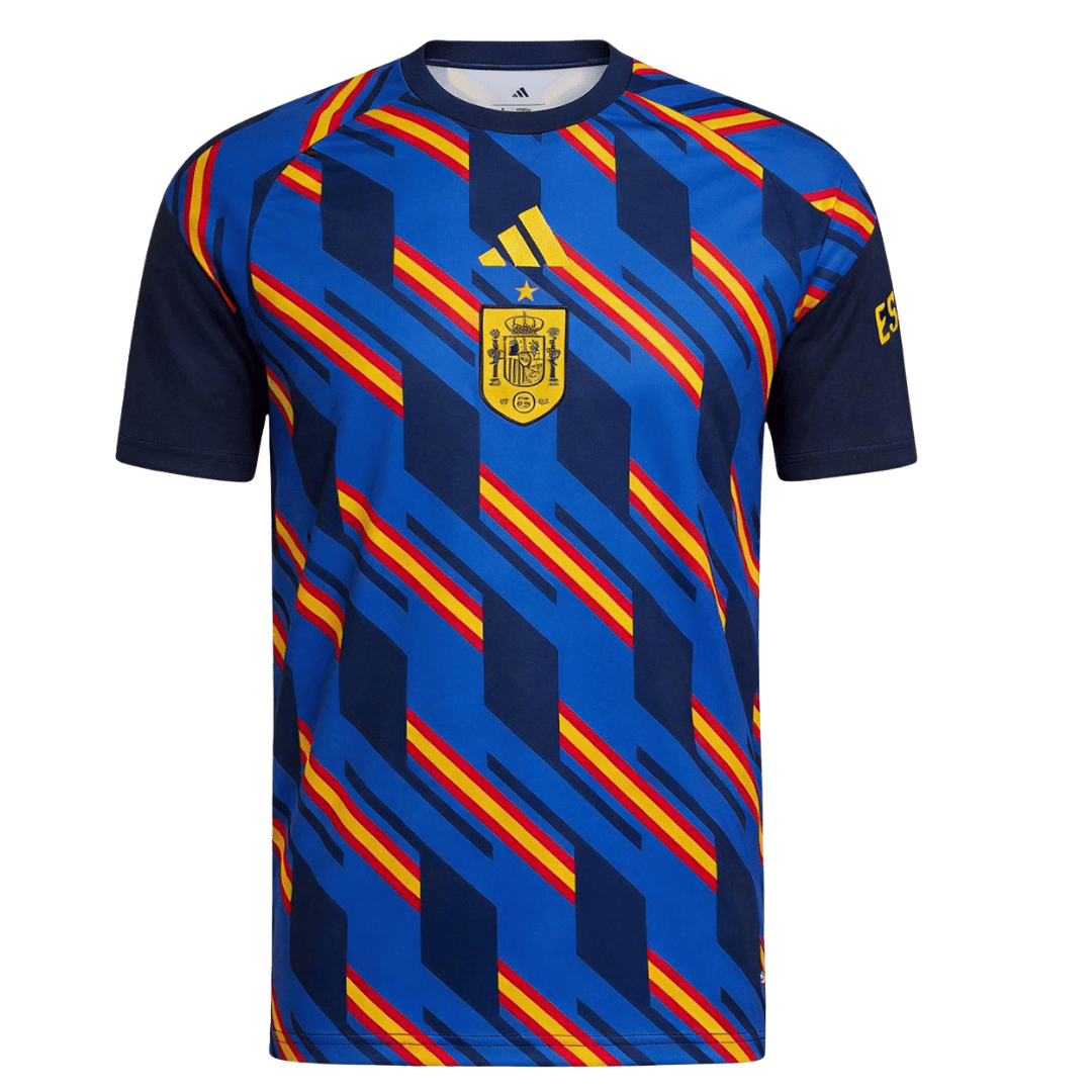 Spanje Pre-Match Shirt - Wereldkampioenschap 2026 Marineblauw Grote Maten