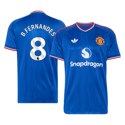 B. FERNANDES #8 Manchester United Extérieur Maillot 2026/27 Bleu Joueur