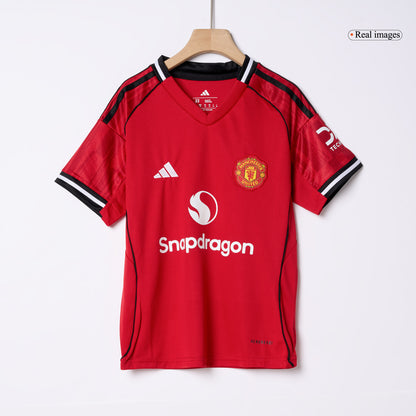 Manchester United Domicile Maillot Kit 2025/26 Enfant Rouge