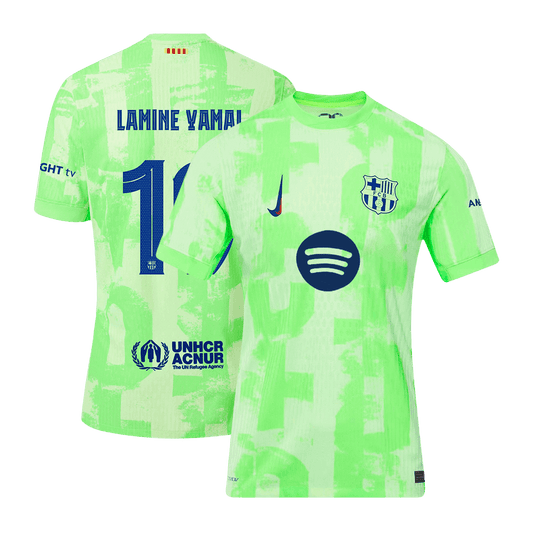 LAMINE YAMAL #19 Barcelone Third Maillot 2024/25 Authentique - UCL(Spotify Logo Without Text) - Mon Maillot Foot Store