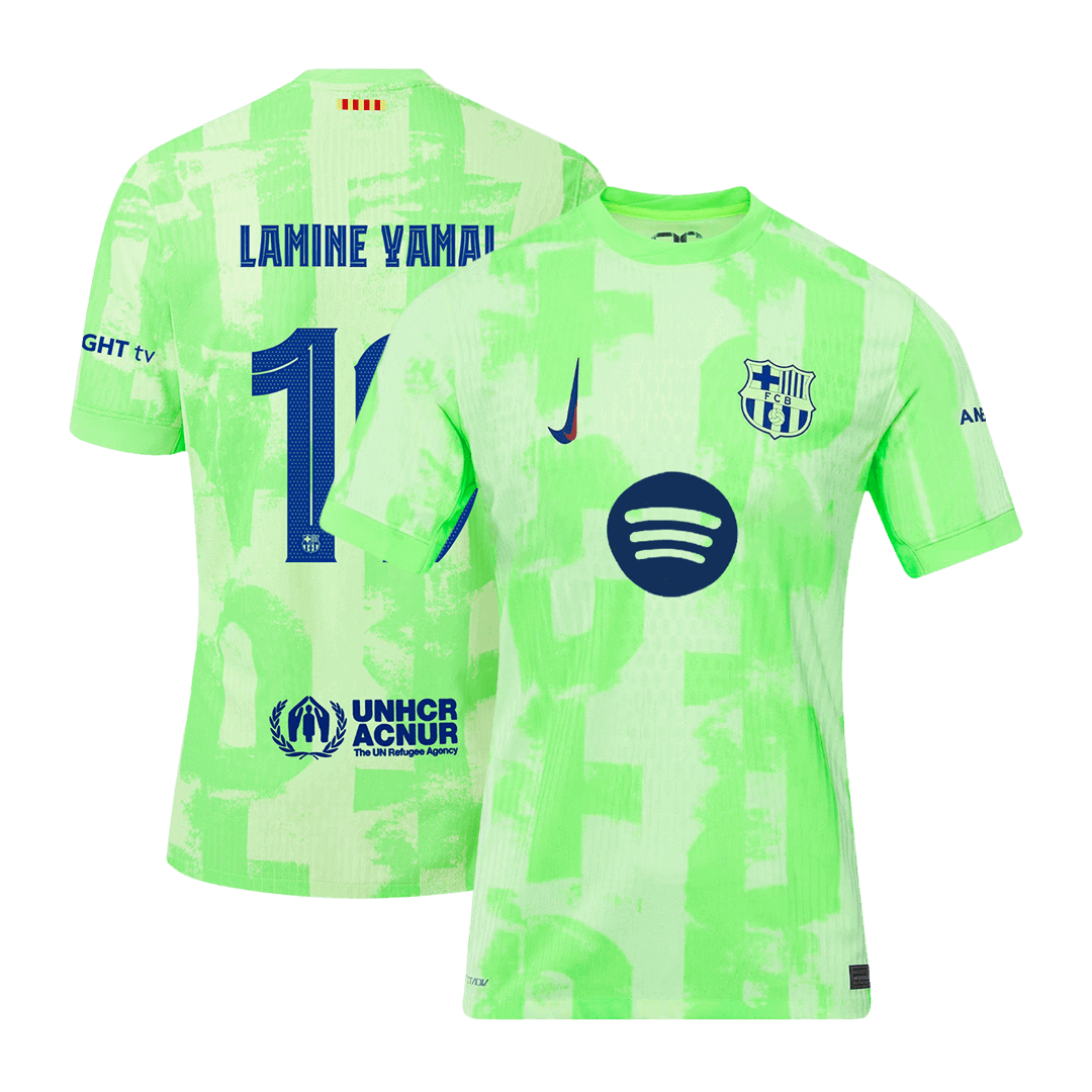 LAMINE YAMAL #19 Barcelone Third Maillot 2024/25 Authentique - UCL(Spotify Logo Without Text) - Mon Maillot Foot Store