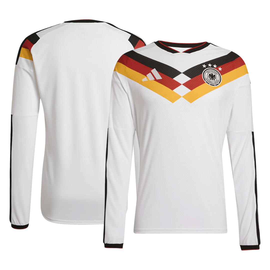 Allemagne Domicile Maillot Manches Longues - Coupe du Monde 2026 Blanc Grande Taille